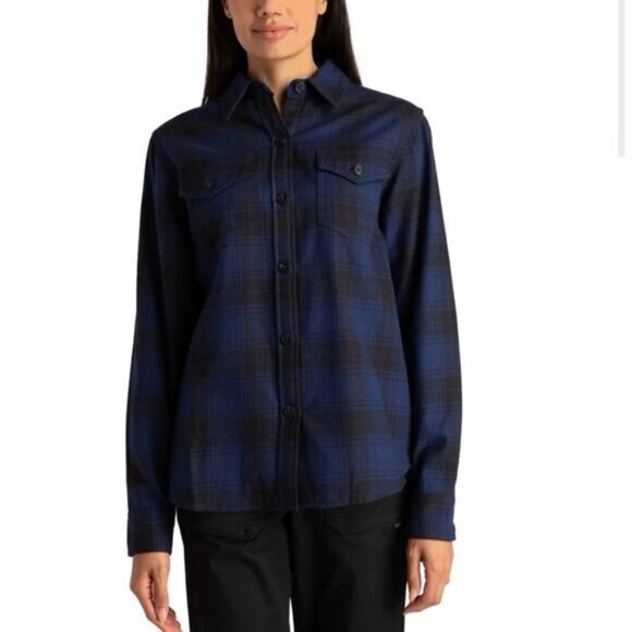 Tilley Women’s Brushed Flannel Shirt Blue New - Picture 1 of 4